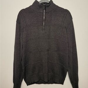 Y2K Men's Charcoal Zip-Up Sweater